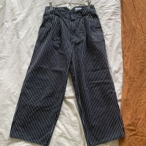 Urban Outfitters Striped Wide Leg Trousers